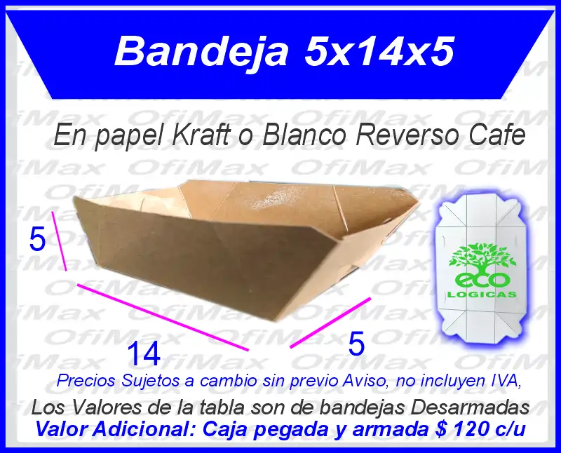 bandejas de carton ecologicas para comidas rapidas, Bogota, Colombia